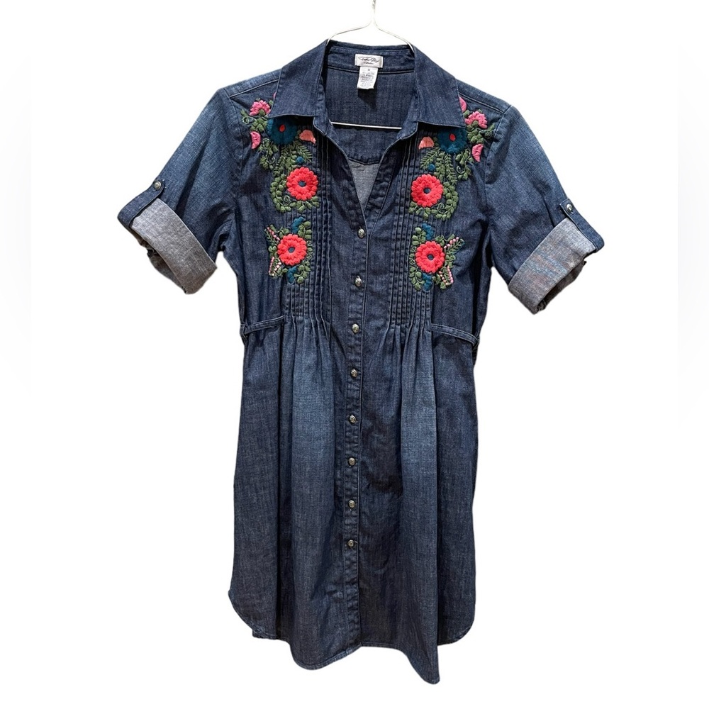 Tasha Polizzi Embroidered Tunic Mini Dress - Medium
